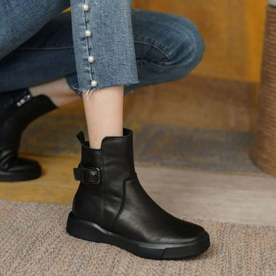 Stiefeletten Damen | Plateau & Schnalle