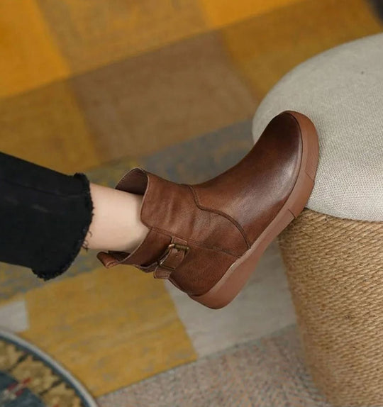Stiefeletten Damen | Plateau & Schnalle