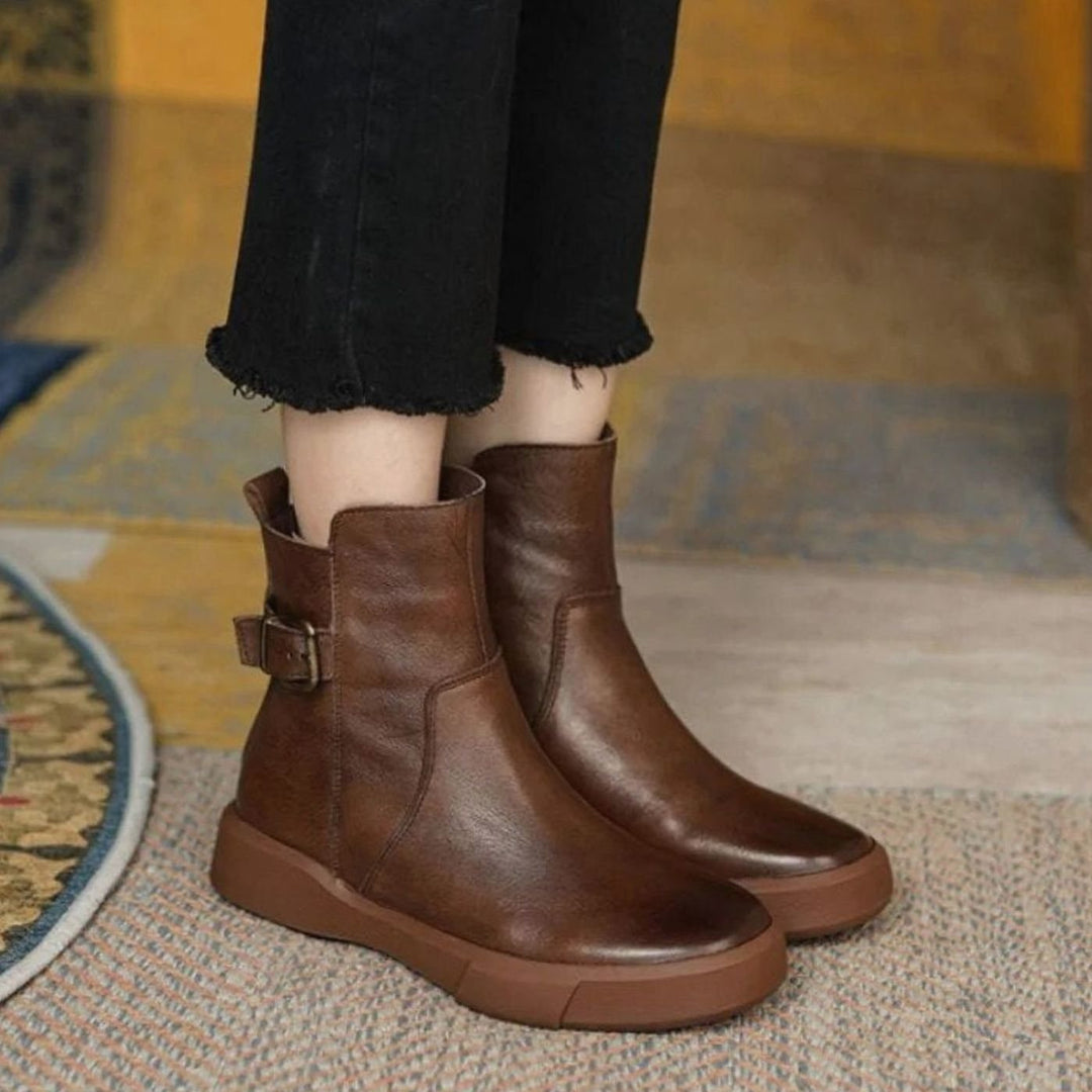 Stiefeletten Damen | Plateau & Schnalle