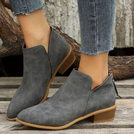 Stiefeletten Damen | Spitze Zehenkappe & Niedriger Absatz