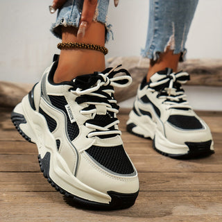 Stijlvolle Dames Sneakers Met Hoge Zool 1