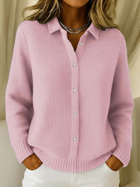 Strick-Polo Damen | Strickpolo mit Eleganter Struktur