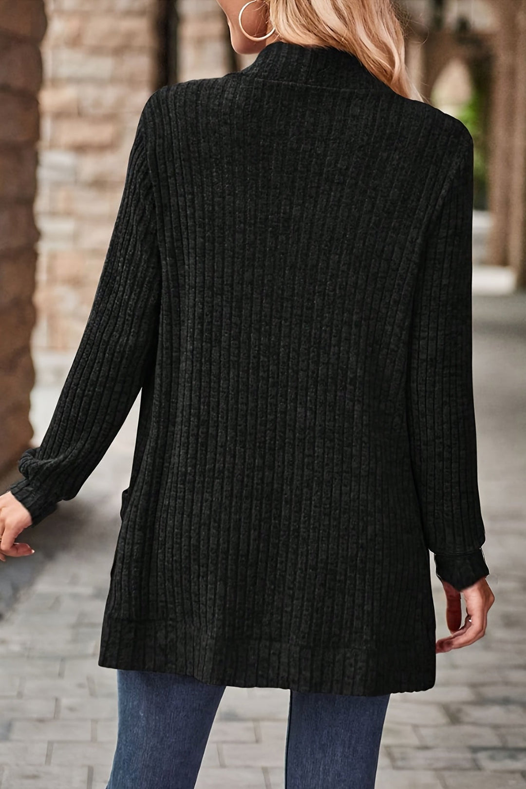 Strickjacke Damen | Offene Front & Dehnbarer Strick 2