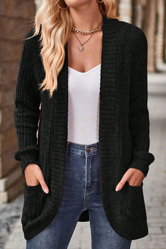 Strickjacke Damen | Offene Front & Dehnbarer Strick 1
