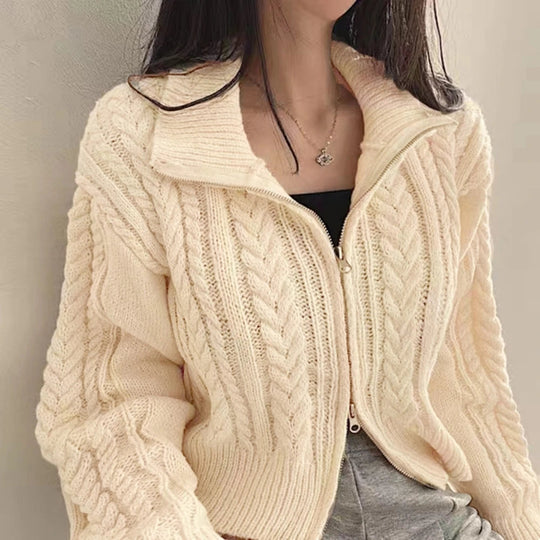 Strickjacke Damen | Reißverschluss & Lockere Passform