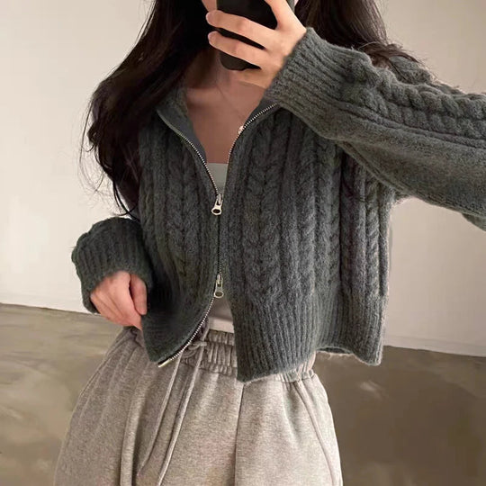 Strickjacke Damen | Reißverschluss & Lockere Passform