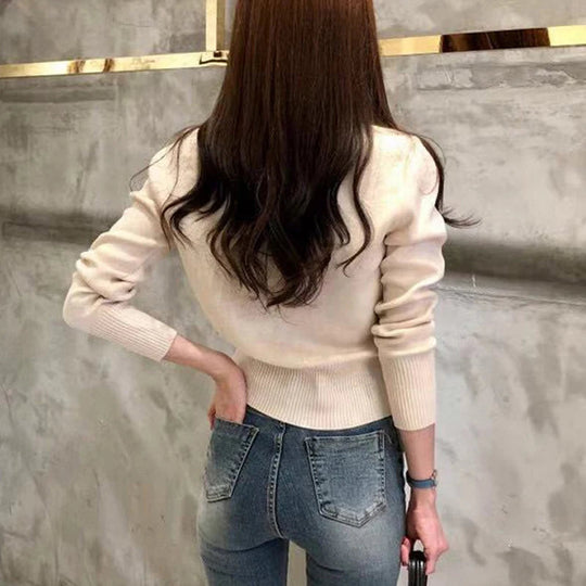 Strickjacke Damen | Slim Fit mit Knöpfen