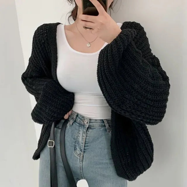 Strickjacke Damen Übergroß | Grobstrick & Warm 1