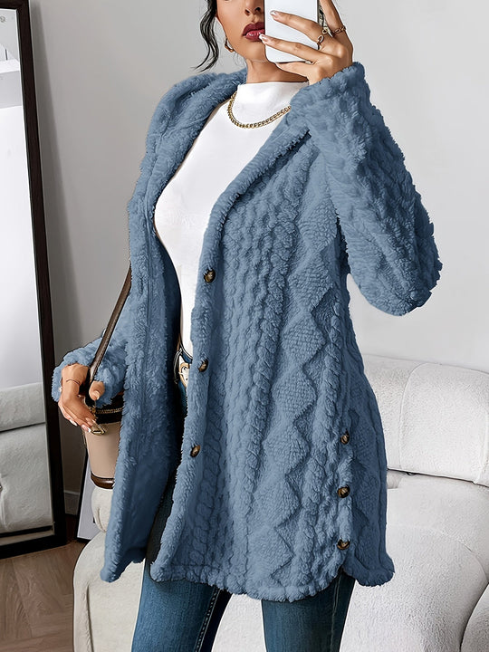 Strickjacke Damen | Zopfmuster mit Kapuze 3