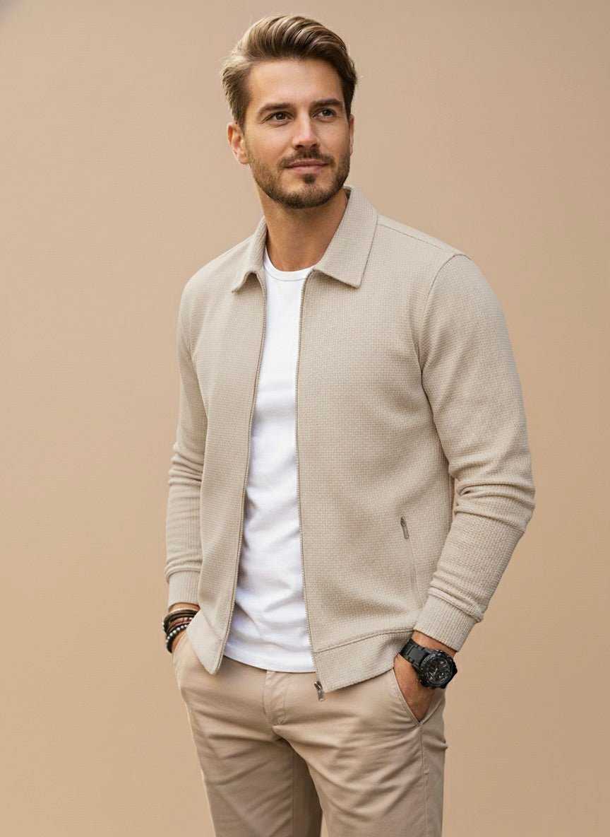 Strickjacke Herren | Reißverschluss & Stehkragen