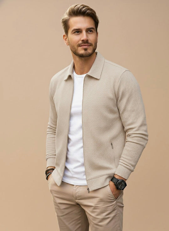 Strickjacke Herren | Reißverschluss & Stehkragen