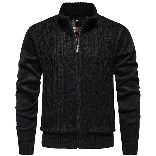 Strickjacke Herren | Zopfmuster & Stehkragen 11