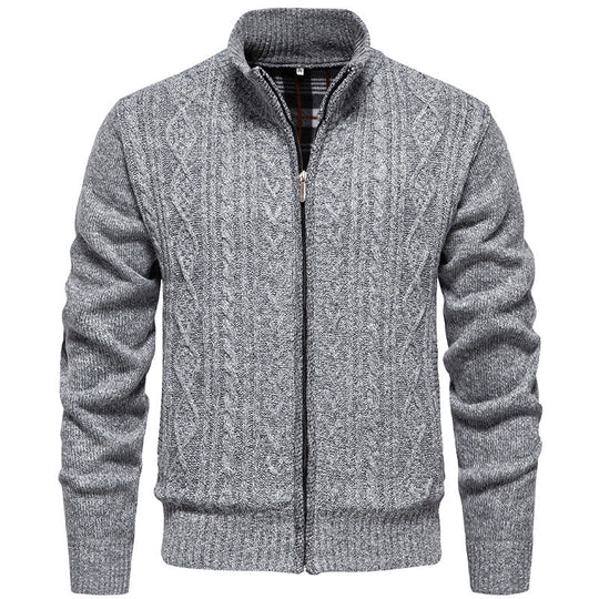 Strickjacke Herren | Zopfmuster & Stehkragen 6