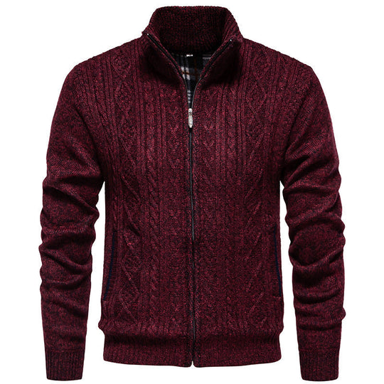 Strickjacke Herren | Zopfmuster & Stehkragen 7