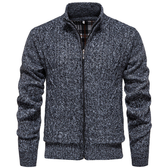 Strickjacke Herren | Zopfmuster & Stehkragen 9