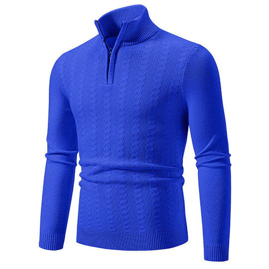 Strickpullover Herren | Zopfmuster & Stehkragen