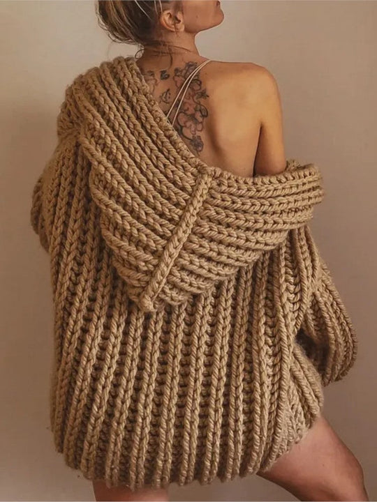Strickweste Damen | Ärmellos & Kapuze 1
