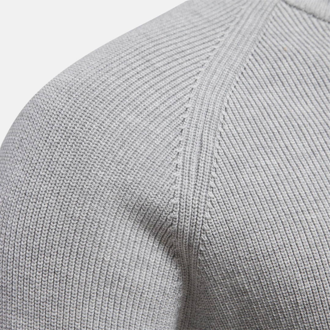 Sweater Heren | Half-Zip & Ribgebreide Mouwen