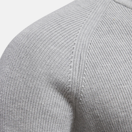 Sweater Heren | Half-Zip & Ribgebreide Mouwen