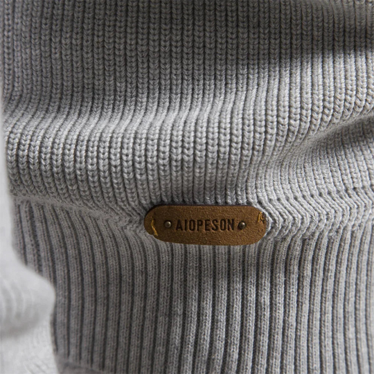 Sweater Heren | Half-Zip & Ribgebreide Mouwen
