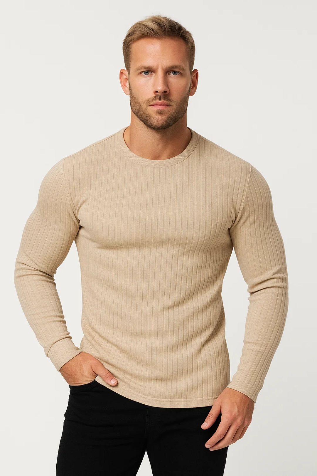 Sweater Heren | Slim Fit & Geribd Comfort