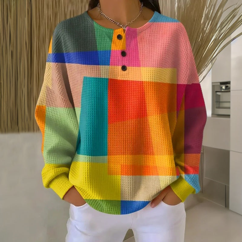 Sweatshirt Damen | Buntes Vintage-Design