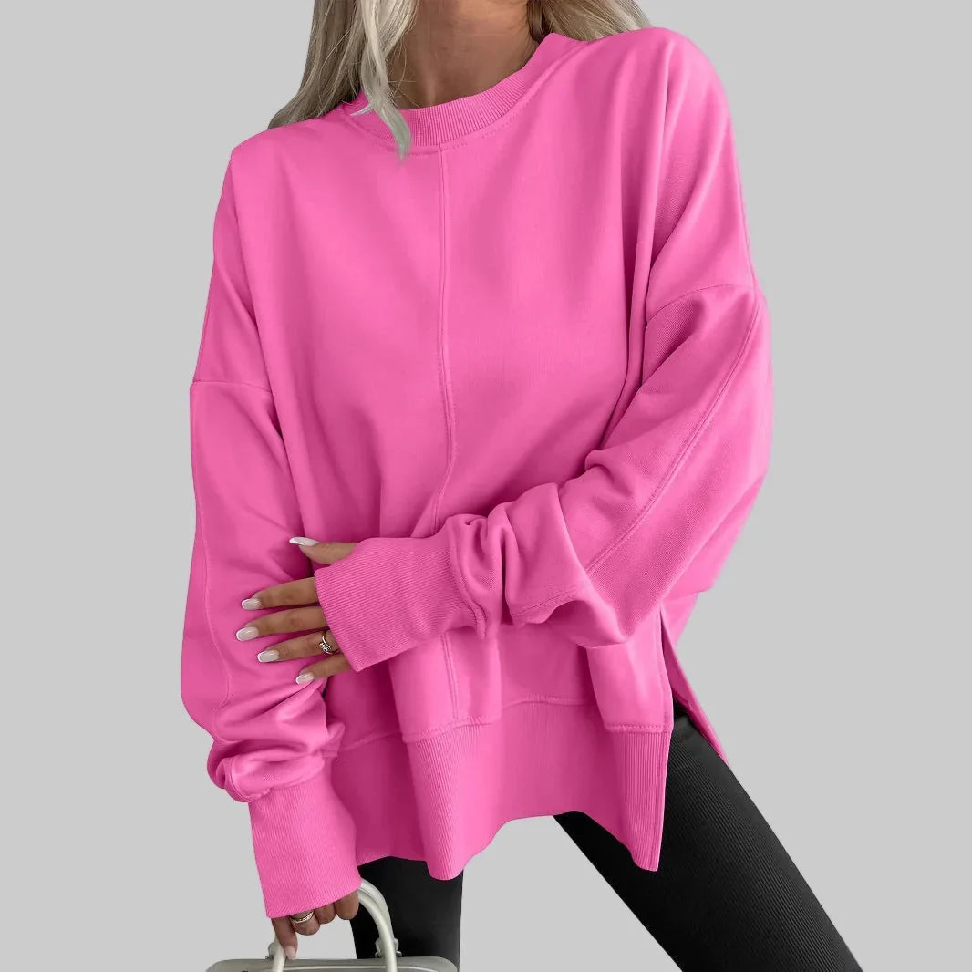 Sweatshirt Damen Oversized | Mit Seitenschlitzen
