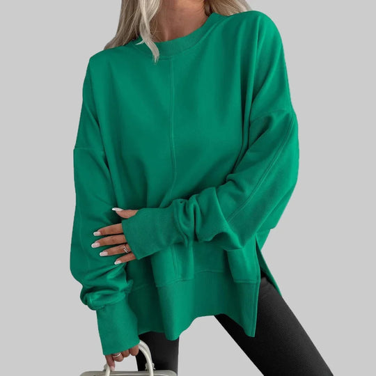 Sweatshirt Damen Oversized | Mit Seitenschlitzen
