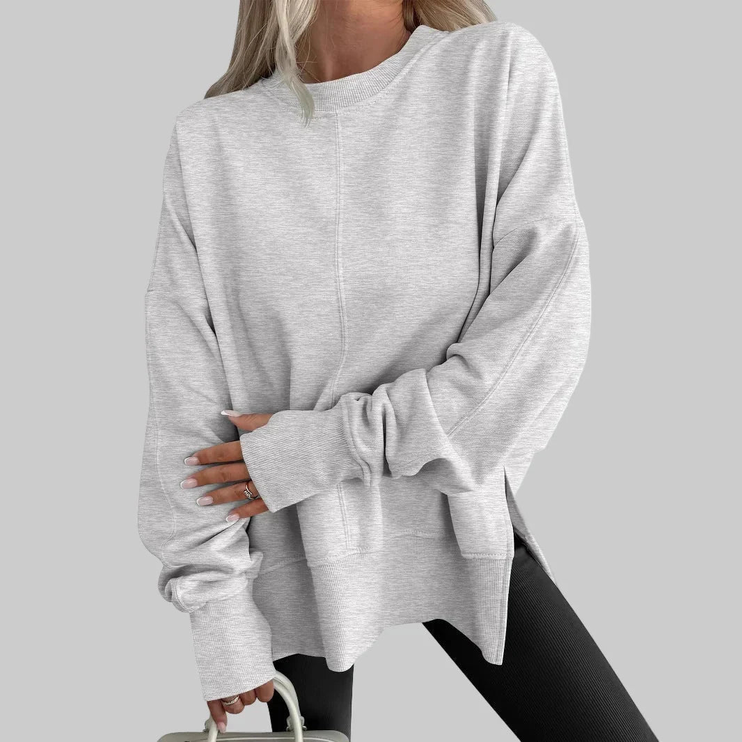 Sweatshirt Damen Oversized | Mit Seitenschlitzen