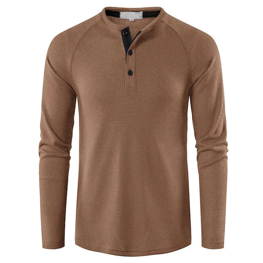 Sweatshirt Heren | Henley Knopen & Slim Fit Comfort