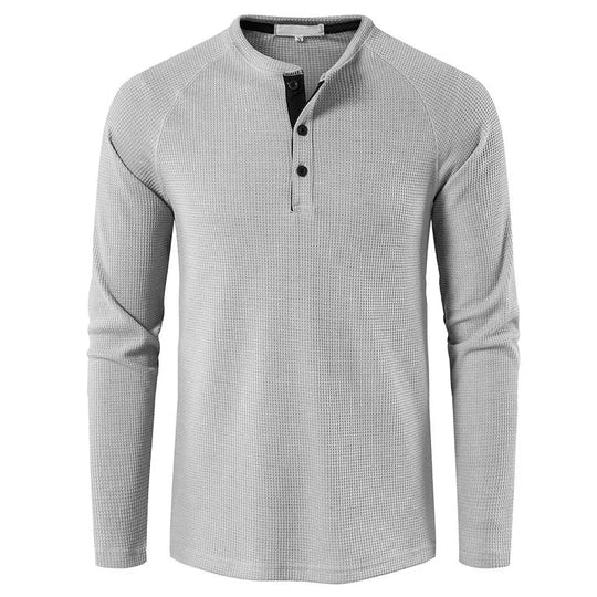Sweatshirt Heren | Henley Knopen & Slim Fit Comfort