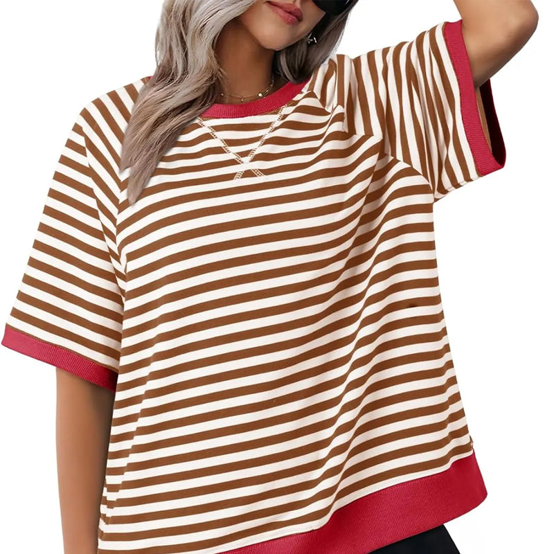 T-Shirt Dames | Gestreept Design & Relaxte Pasvorm