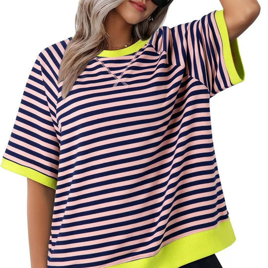T-Shirt Dames | Gestreept Design & Relaxte Pasvorm