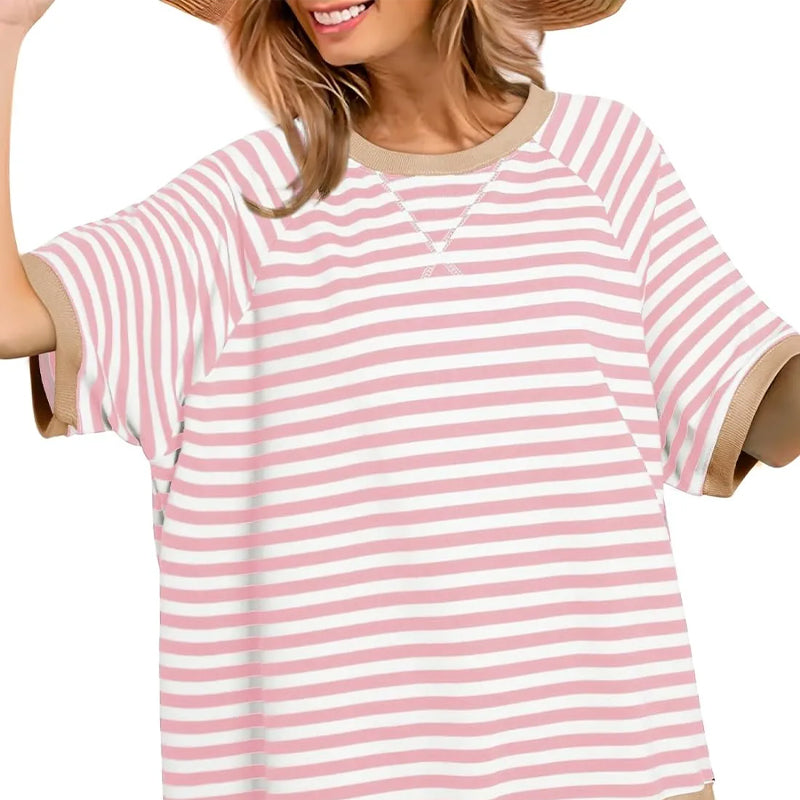 T-Shirt Dames | Gestreept Design & Relaxte Pasvorm