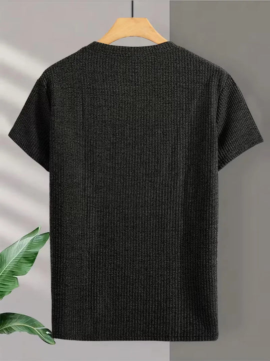 Casual heren T-shirt met jacquard patroon 1
