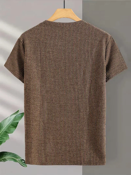 Casual heren T-shirt met jacquard patroon 6