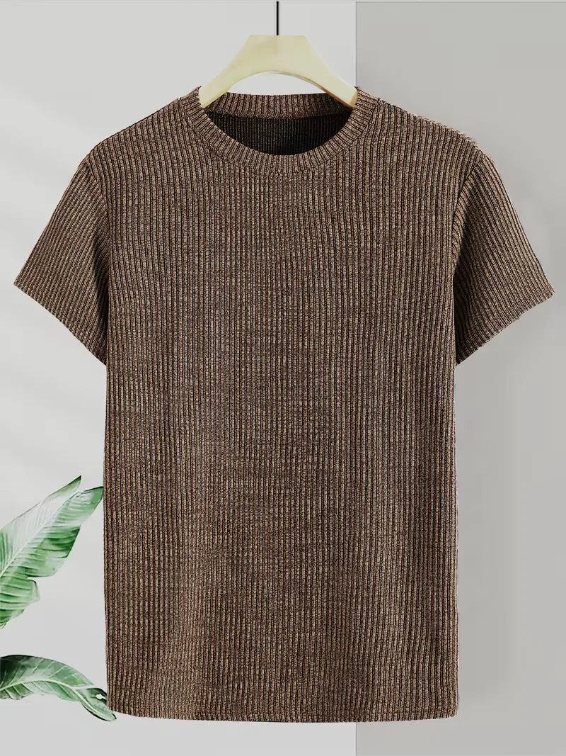 Casual heren T-shirt met jacquard patroon 7
