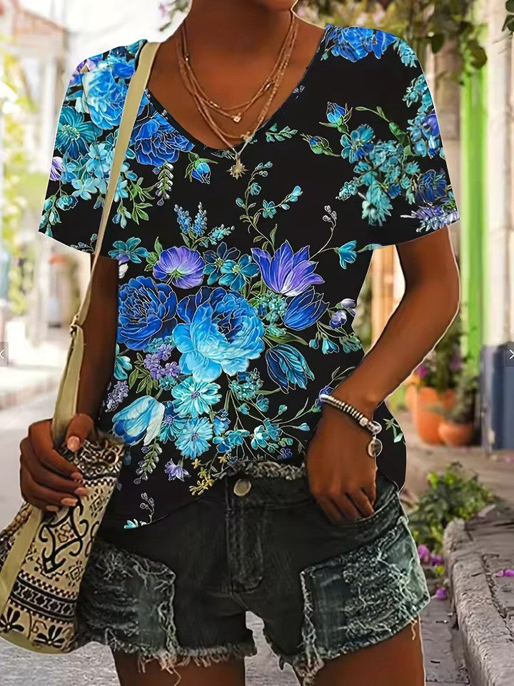 T-shirt Dames | V-hals & Opvallende Retroprint