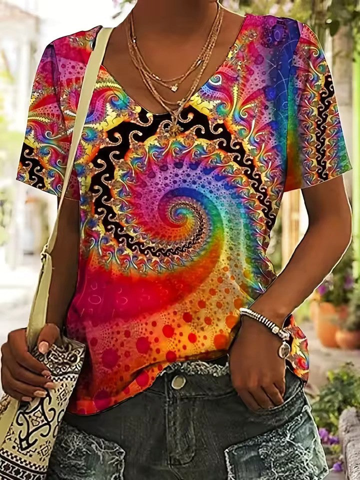 T-shirt Dames | V-hals & Opvallende Retroprint