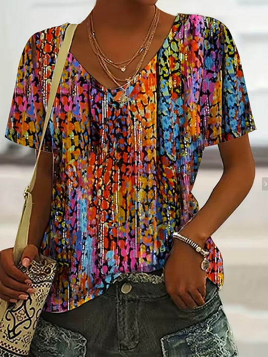 T-shirt Dames | V-hals & Opvallende Retroprint