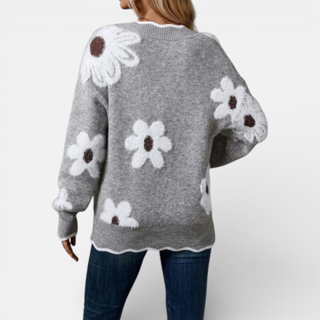 THEA | ELEGANTE V-HALS BLOEMENTRUI 2