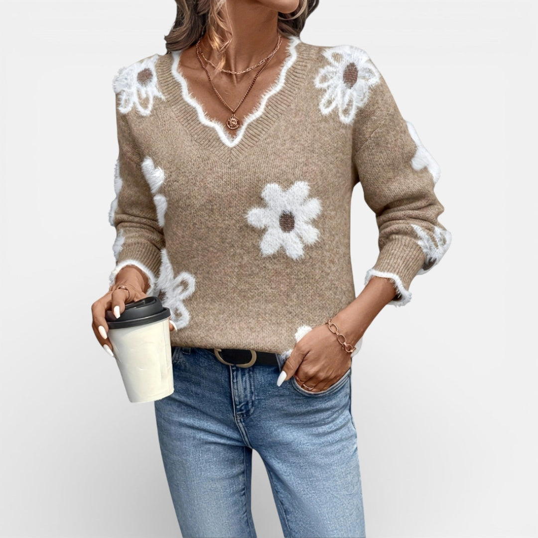 THEA | ELEGANTE V-HALS BLOEMENTRUI 4