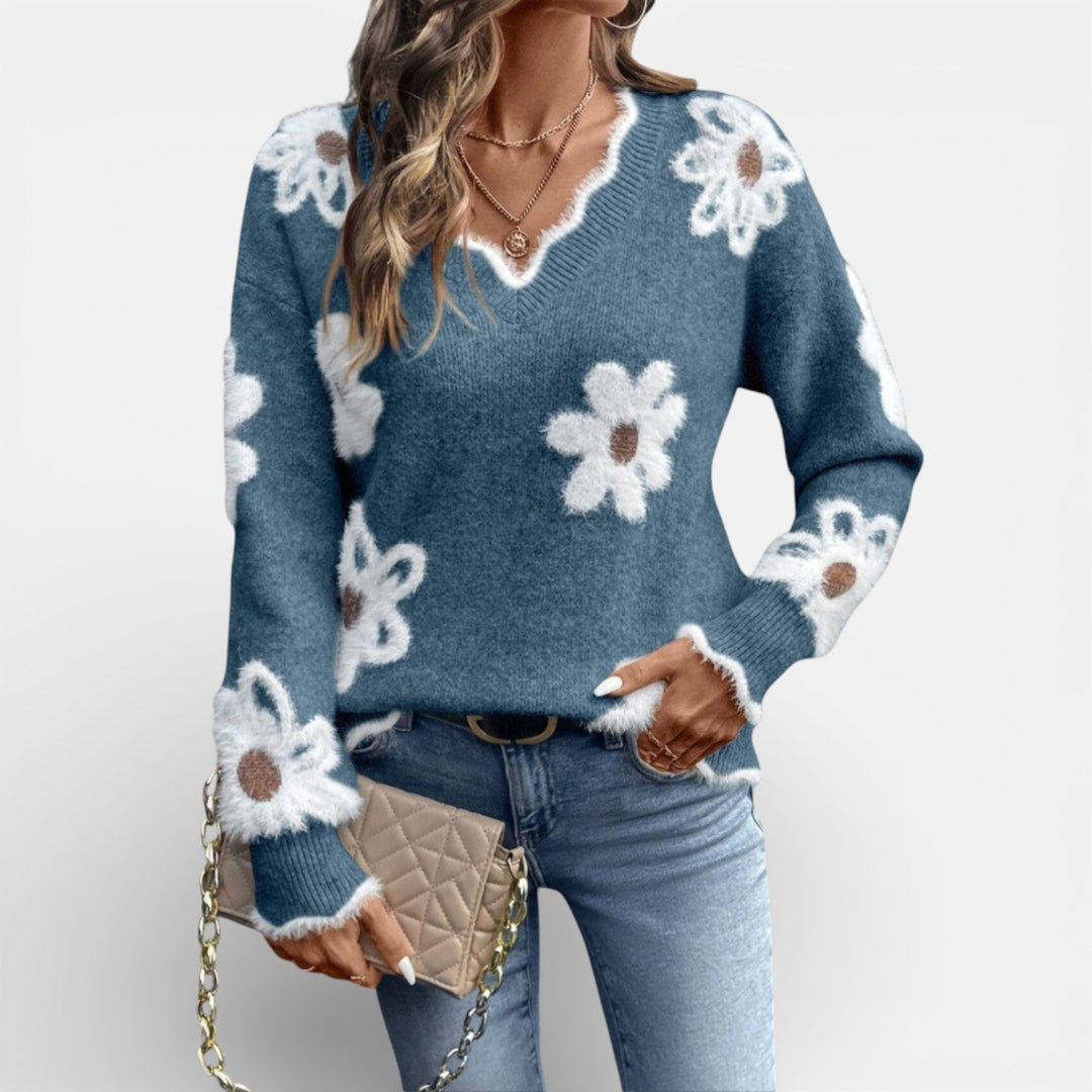 THEA | ELEGANTE V-HALS BLOEMENTRUI 6