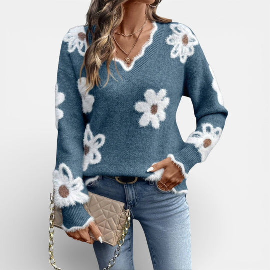 THEA | ELEGANTE V-HALS BLOEMENTRUI 6