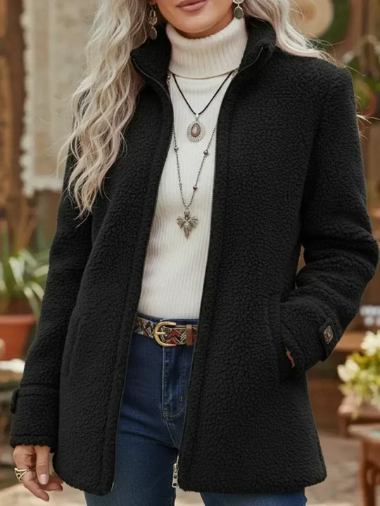 Teddyjacke Damen | Flauschig Warm & Stehkragen 4