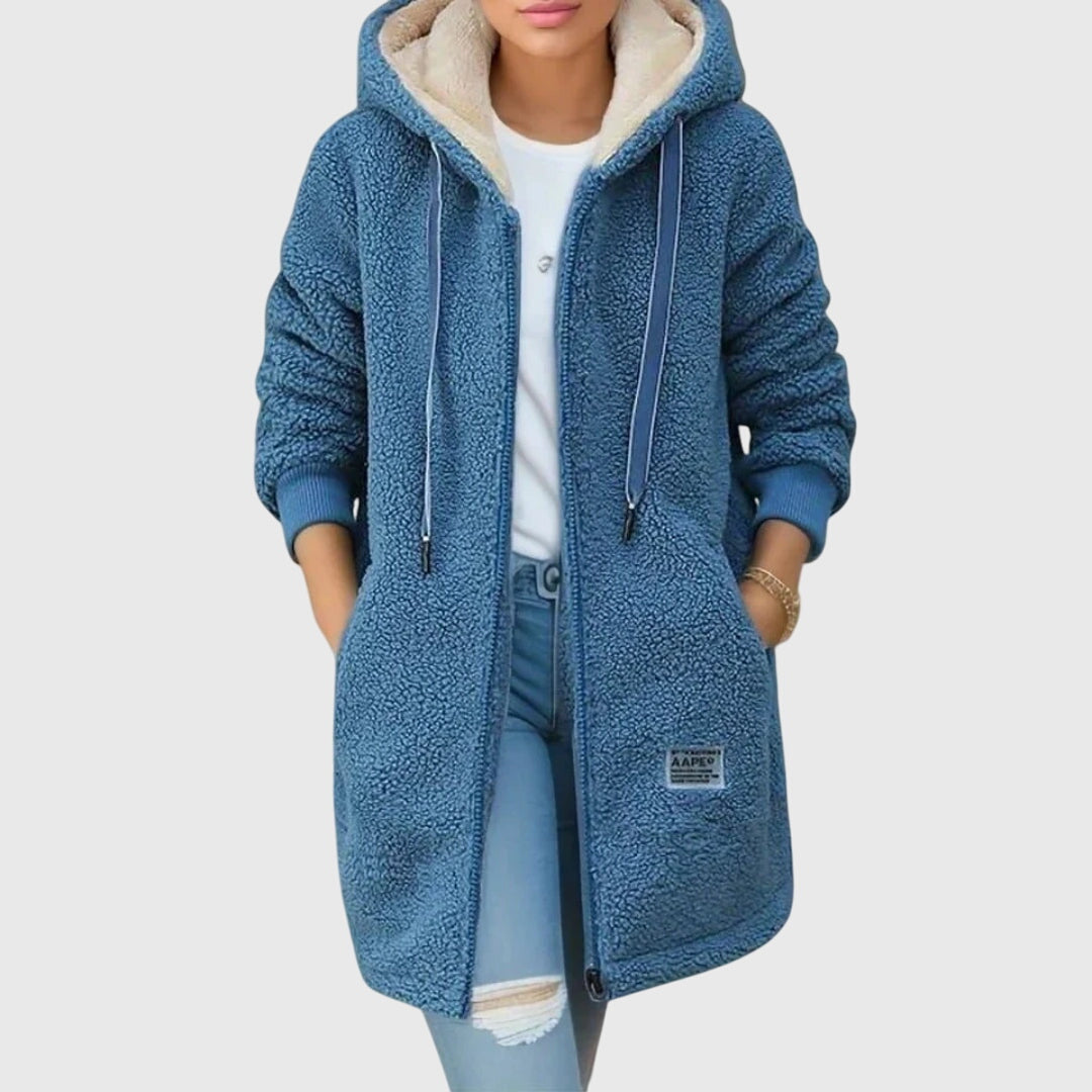 Teddymantel Damen | Kapuze & Warme Wärme 1