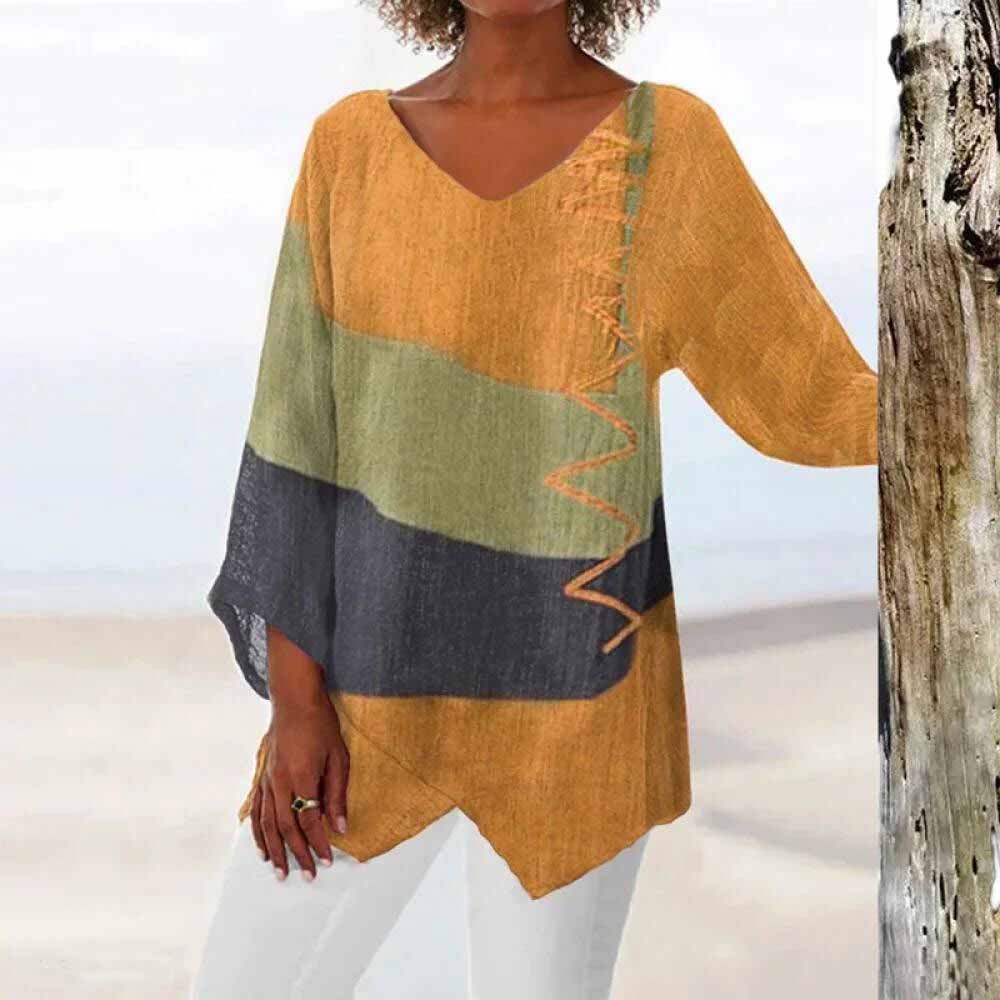 Top Dames | Colour Block Design & Asymmetrische Zoom