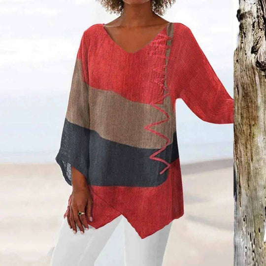 Top Dames | Colour Block Design & Asymmetrische Zoom