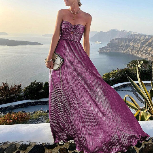 Trägerloses Maxi-Abendkleid Damen - Jassy 11