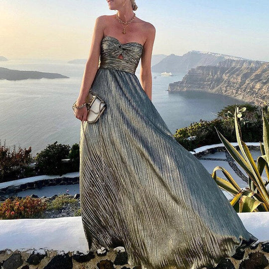 Trägerloses Maxi-Abendkleid Damen - Jassy 2